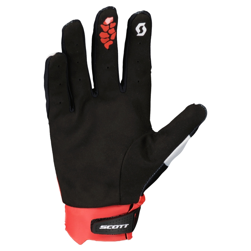 Motokrosové rukavice SCOTT EVO RACE bílo-červené