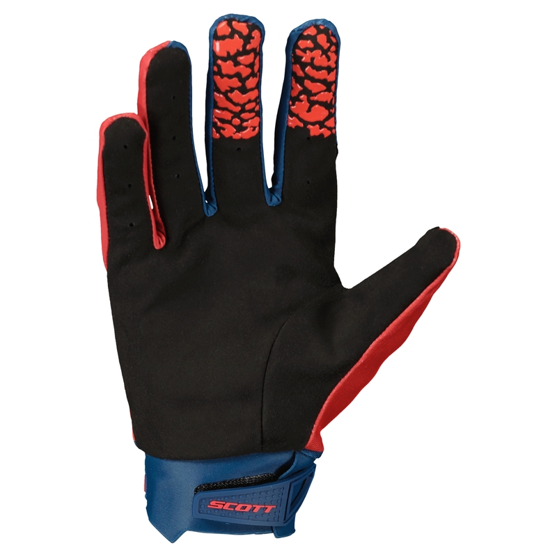 Motokrosové rukavice SCOTT EVO TRACK modro-neonově červené