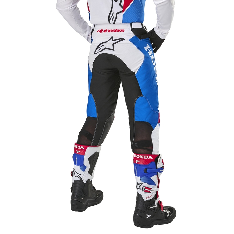 Motokrosové kalhoty Alpinestars Racer Iconic Honda kolekce bílo-modro-červeno-černé