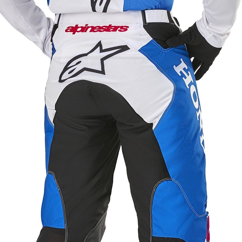 Motokrosové kalhoty Alpinestars Racer Iconic Honda kolekce bílo-modro-červeno-černé