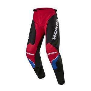 Motokrosové kalhoty Alpinestars Racer Iconic Honda kolekce 2024 červeno-černo-modro-bílé