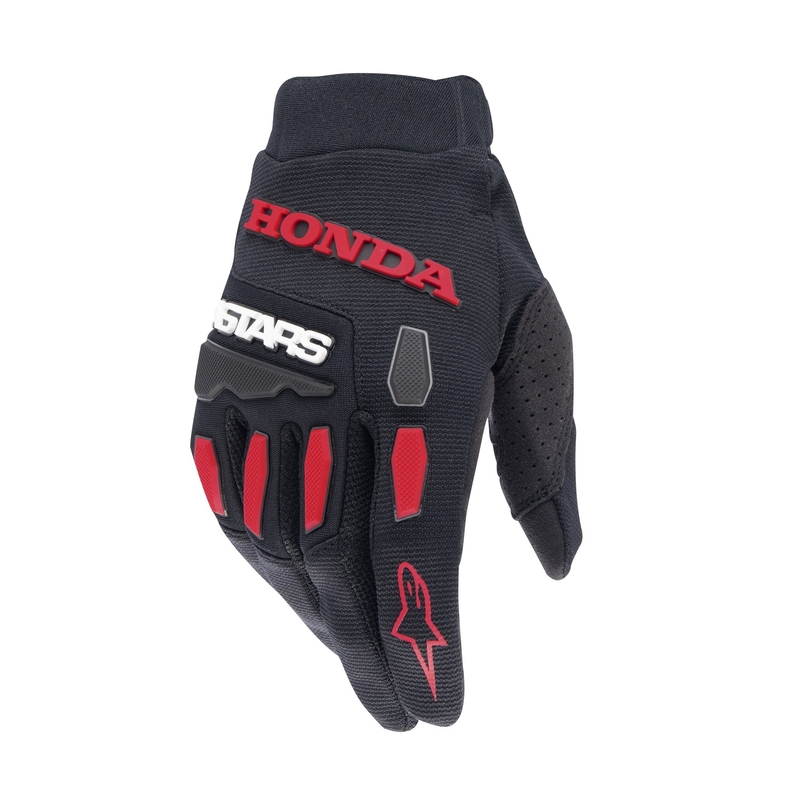 Motokrosové rukavice Alpinestars Full Bore Honda kolekce černo-červené