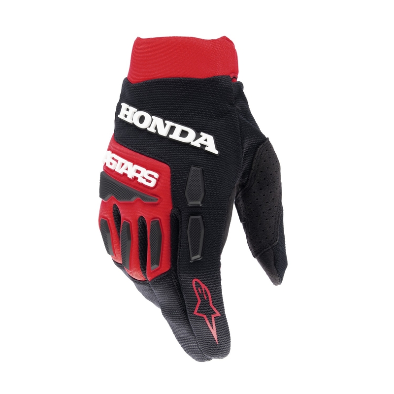 Motokrosové rukavice Alpinestars Full Bore Honda kolekce červeno-černé