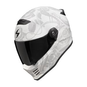 Integrální helma na motorku Scorpion Covert FX Dragon matně šedo-stříbrná