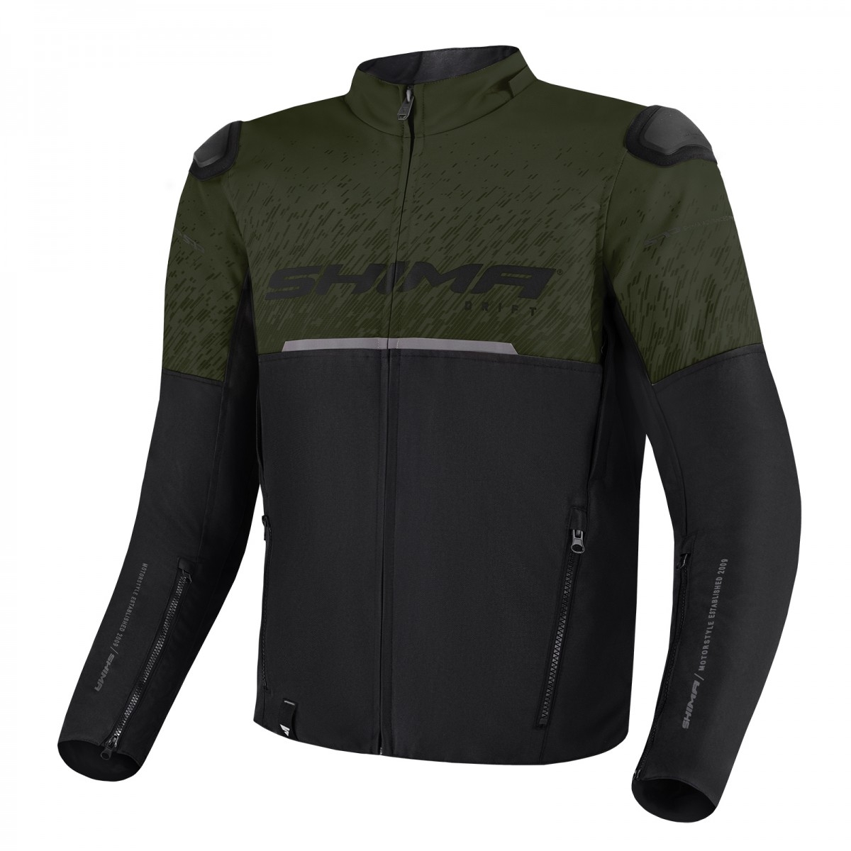 Bunda na motorku Shima Drift khaki-černá Velikost: 4XL