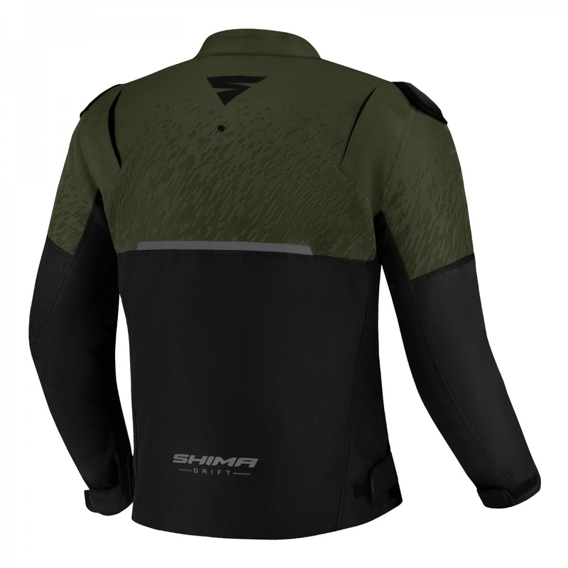 Bunda na motorku Shima Drift khaki-černá