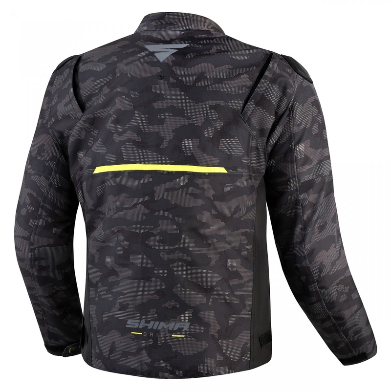 Bunda na motorku Shima Drift camo-černá
