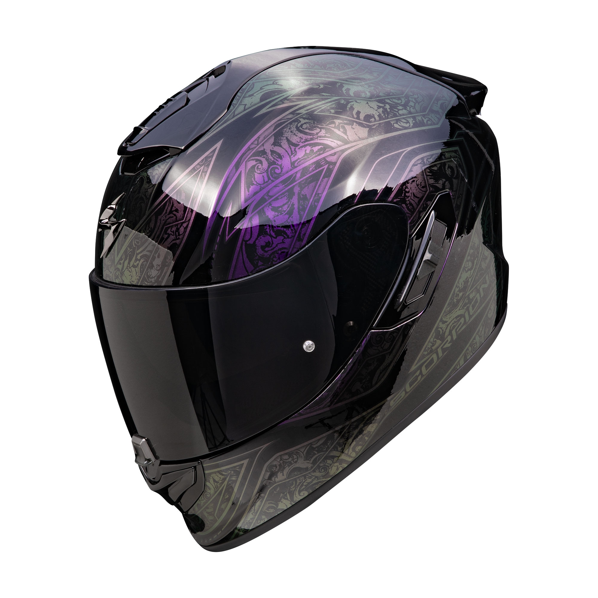 Integrální helma na motorku Scorpion EXO-1400 EVO II Air Fantasy černá-chameleon Velikost: L
