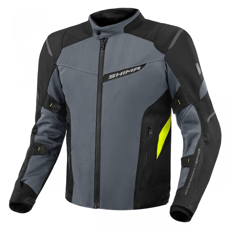 Bunda na motorku Shima Rush Vent 2.0 černo-šedo-fluo žlutá