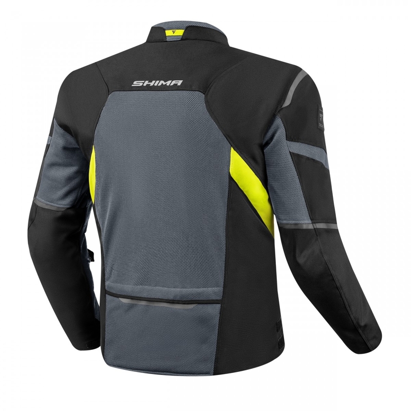 Bunda na motorku Shima Rush Vent 2.0 černo-šedo-fluo žlutá