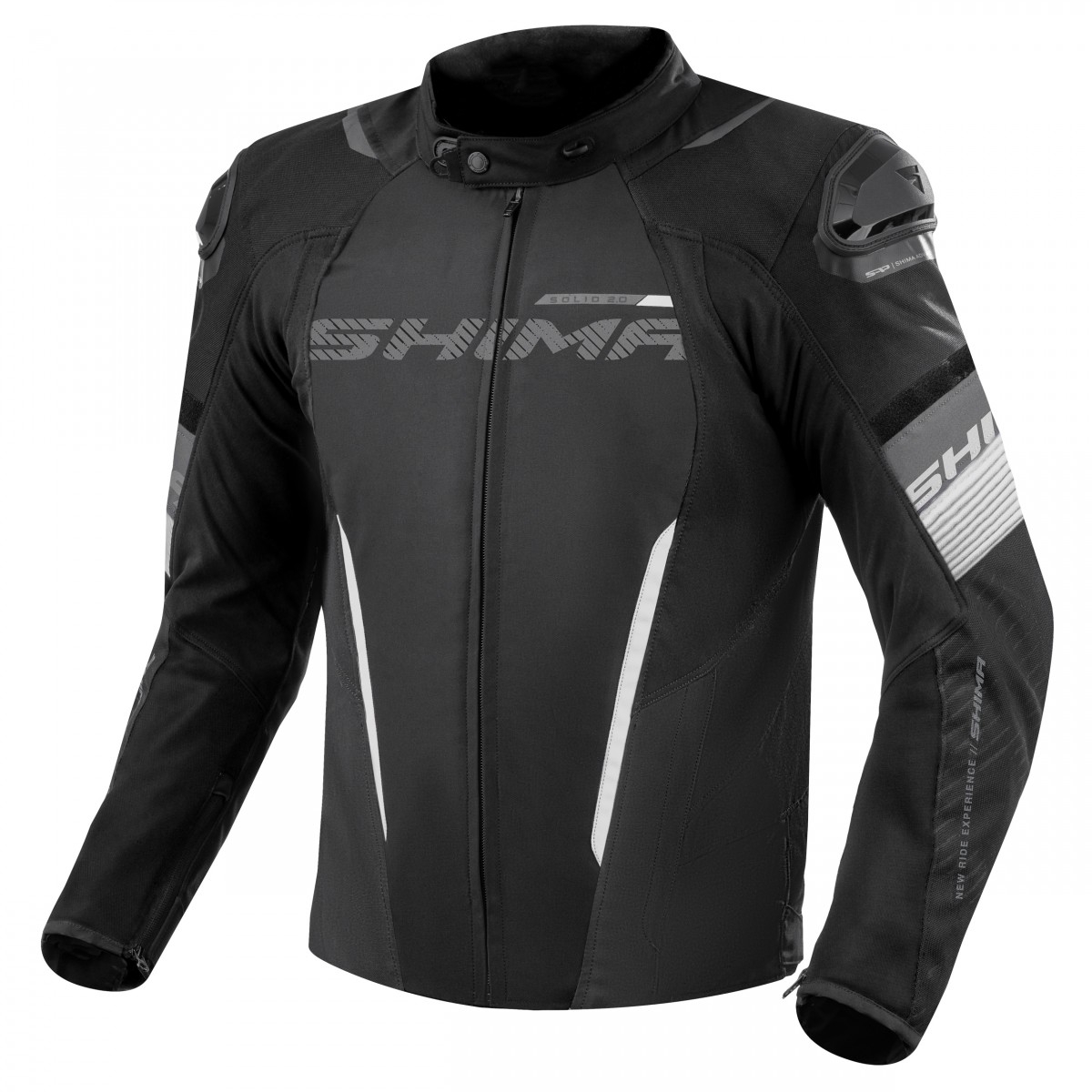 Bunda na motorku Shima Solid 2.0 černo-bílá Velikost: S