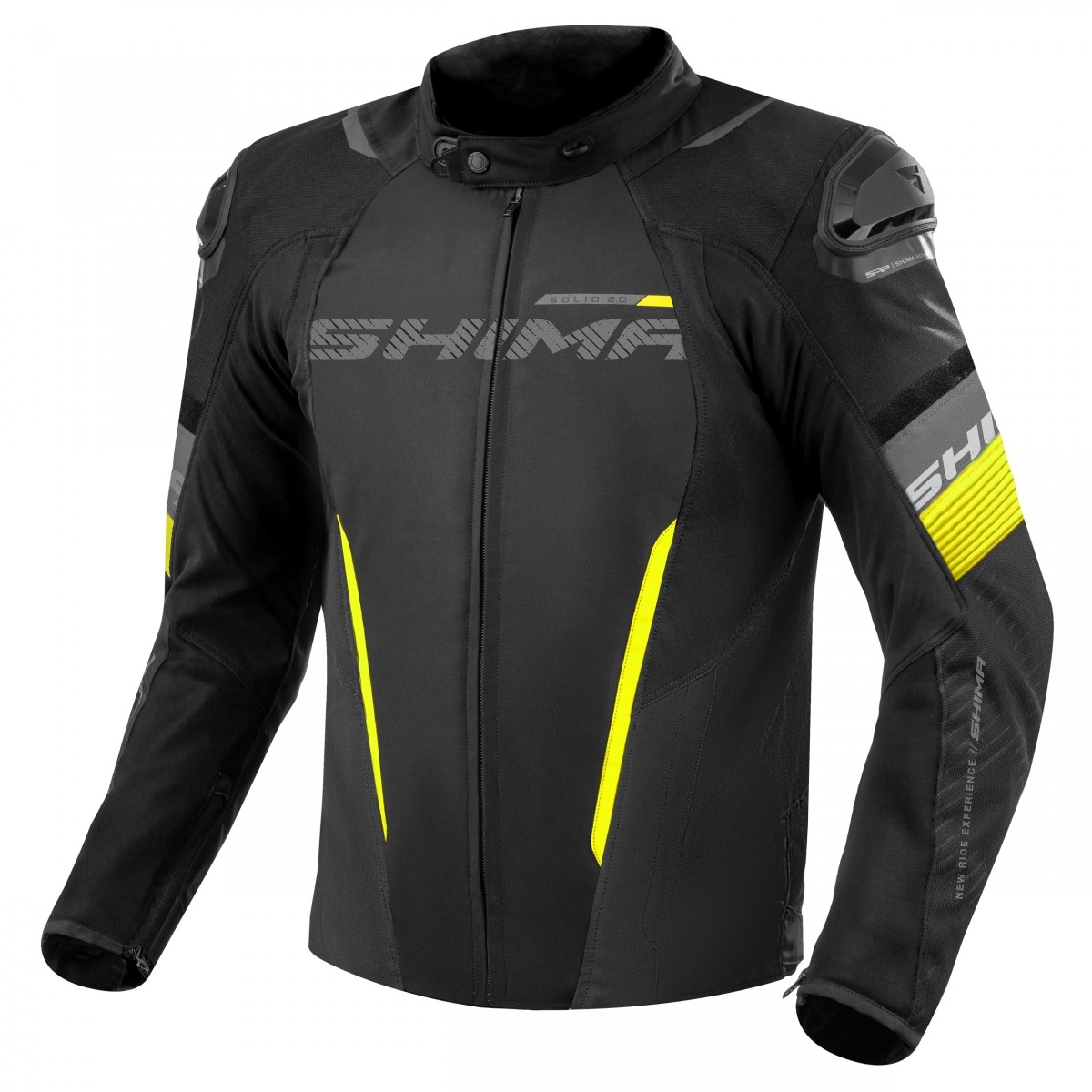 Bunda na motorku Shima Solid 2.0 černo-fluo žlutá Velikost: S