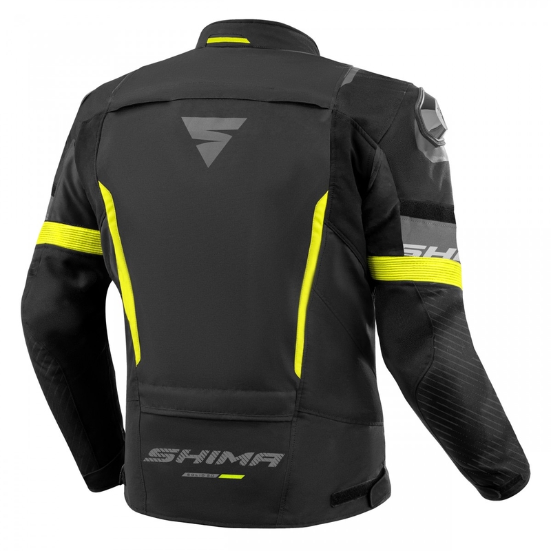 Bunda na motorku Shima Solid 2.0 černo-fluo žlutá
