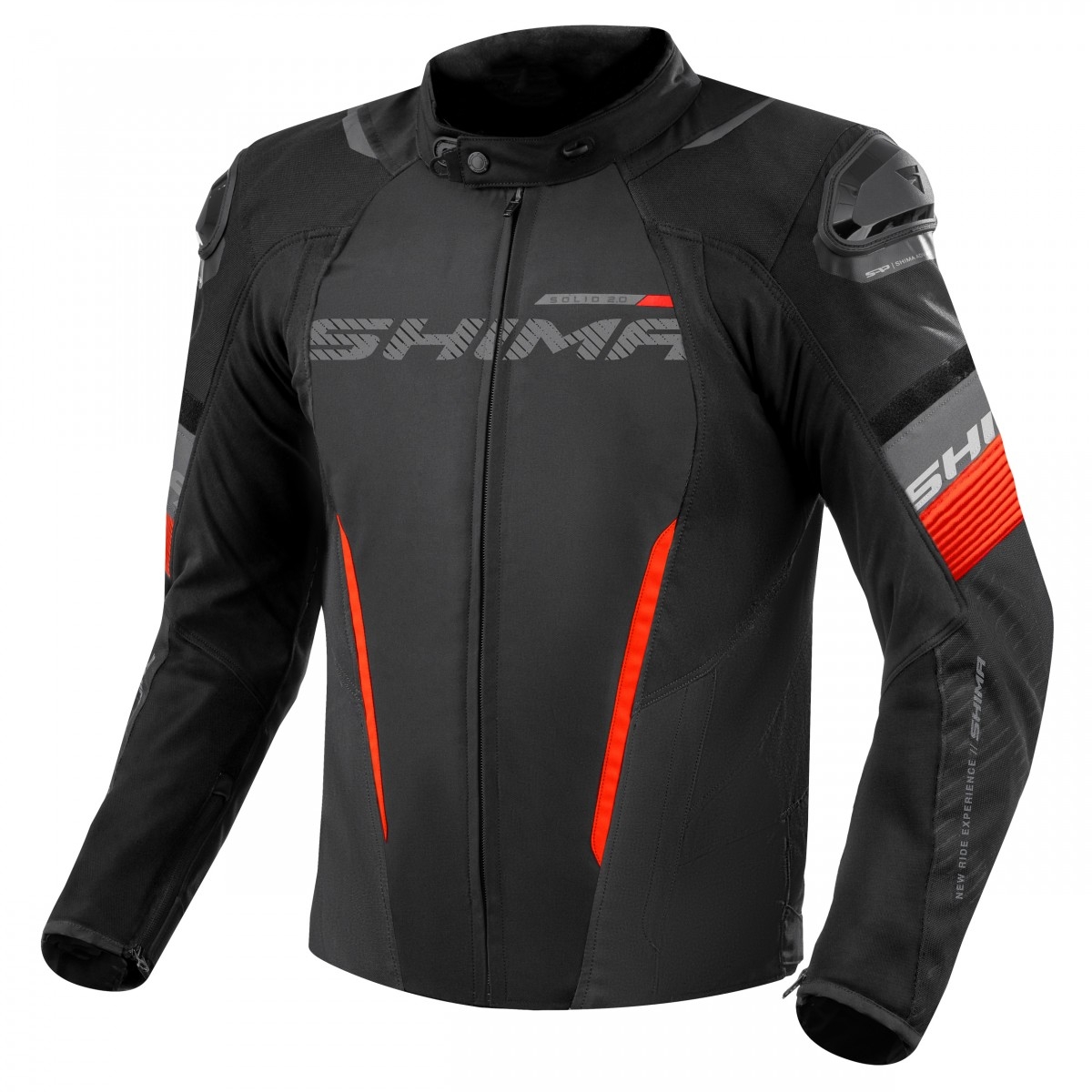 Bunda na motorku Shima Solid 2.0 černo-červená Velikost: S