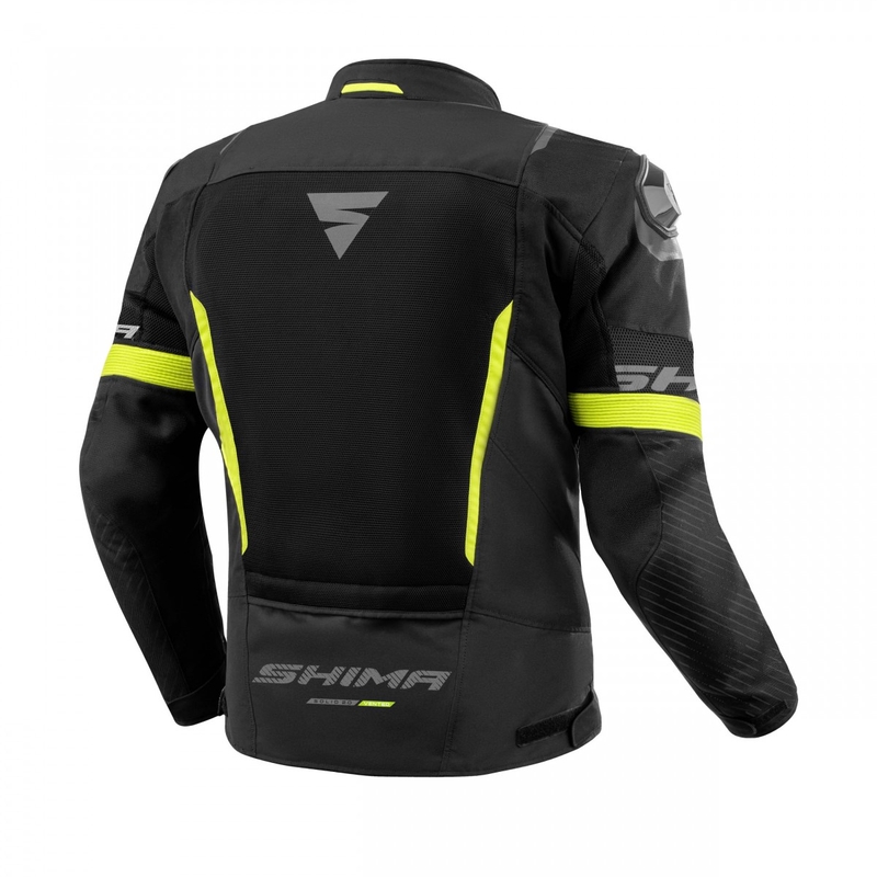 Bunda na motorku Shima Solid 2.0 Vent černo-fluo žlutá