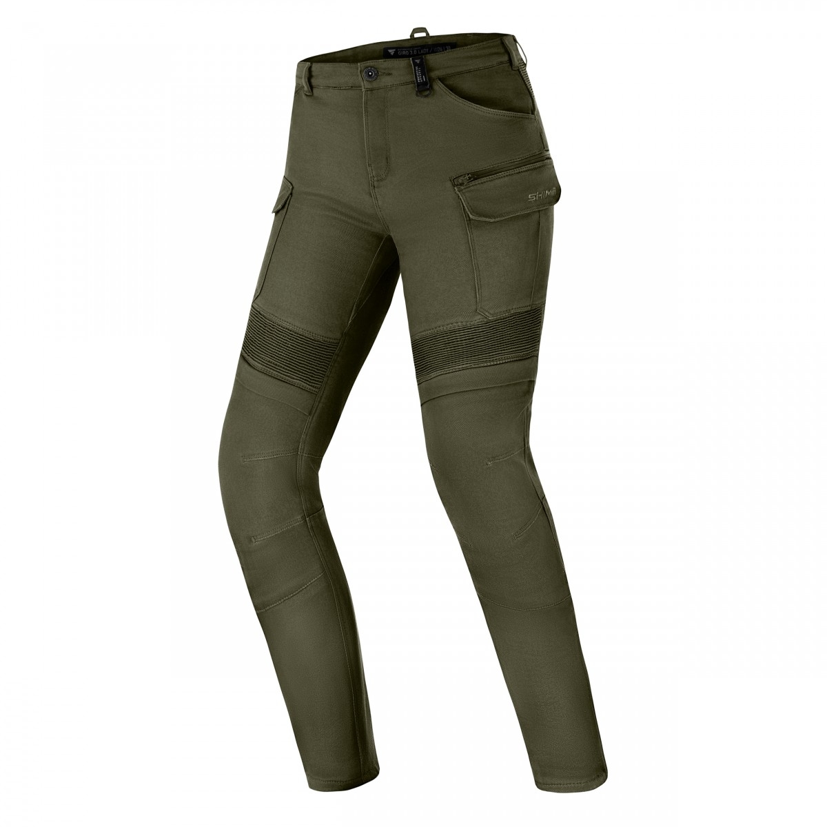 Dámské prodloužené kalhoty na motorku Shima Giro 3.0 khaki Velikost: W24/L32