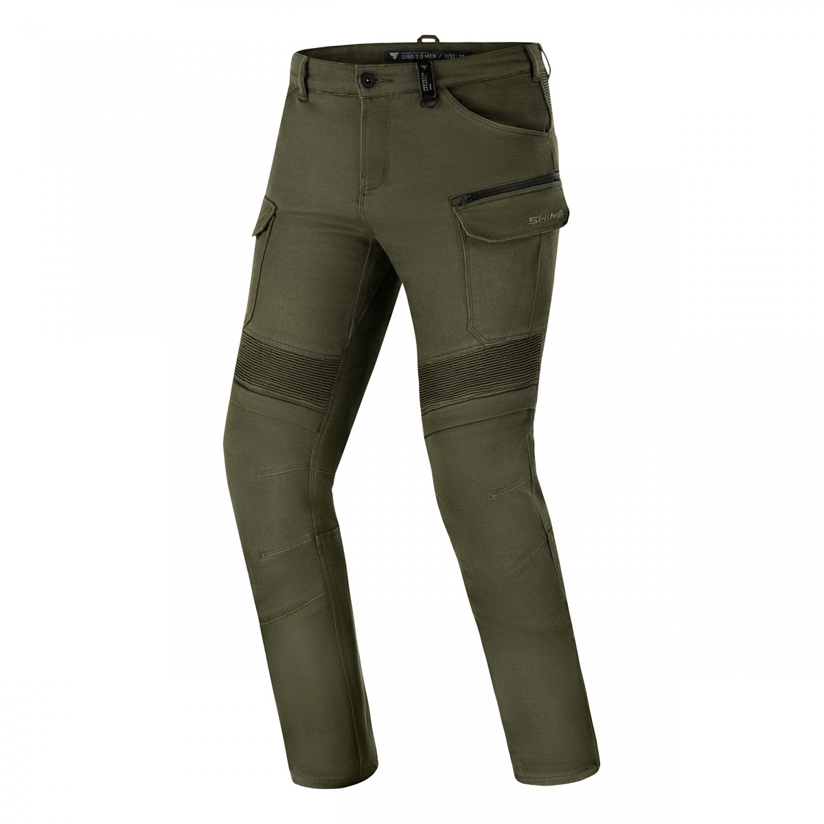 Prodloužené kalhoty na motorku Shima Giro 3.0 khaki Velikost: W32/L34
