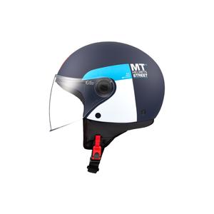 Otevřená helma na motorku MT STREET INBOARD C7 matná modro-bílá