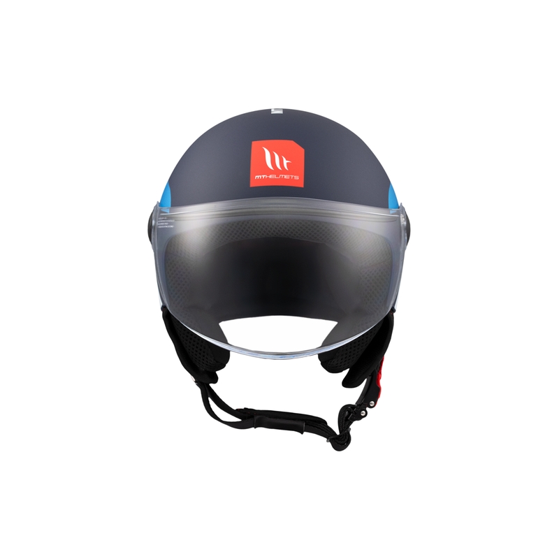 Otevřená helma na motorku MT STREET INBOARD C7 matná modro-bílá