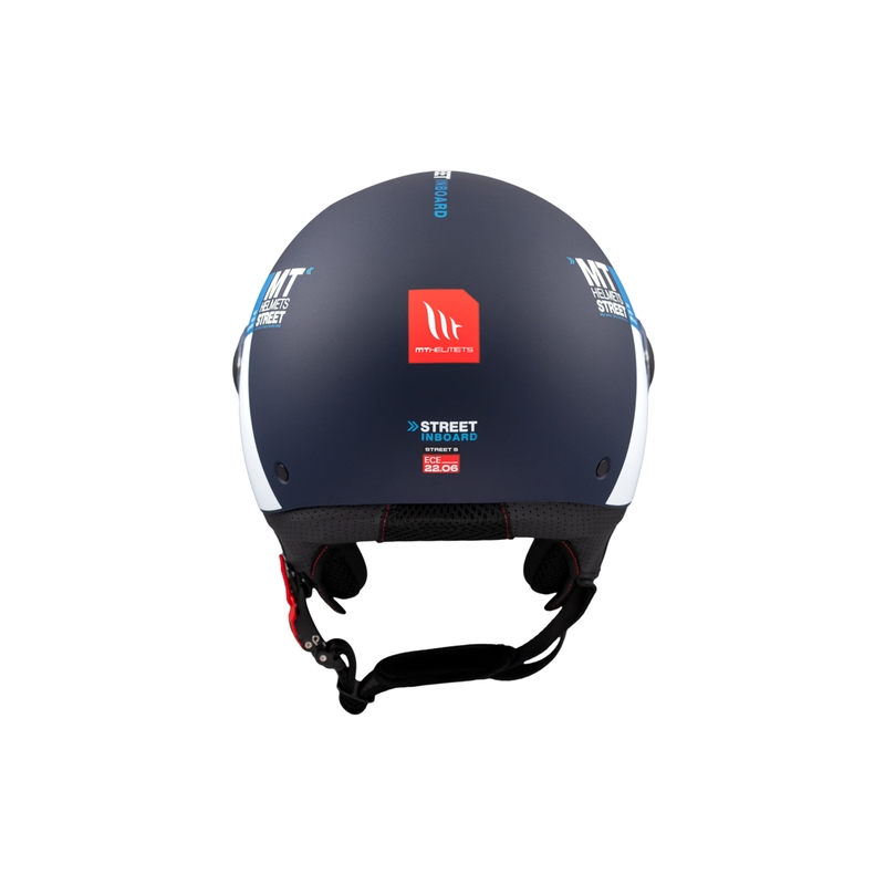 Otevřená helma na motorku MT STREET INBOARD C7 matná modro-bílá