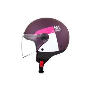 Otevřená helma na motorku MT STREET INBOARD C8 matná fialovo-růžová