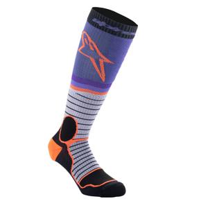 Ponožky Alpinestars MX PRO 2024 černo-šedo-fialovo-oranžová