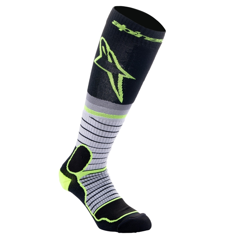 Ponožky Alpinestars MX PRO černo-žluto fluo-šedé