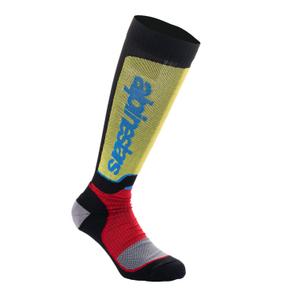 Ponožky Alpinestars MX Plus 2024 černo-červeno fluo-žluto fluo-modré