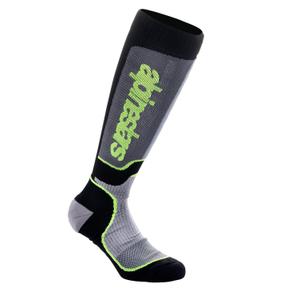 Ponožky Alpinestars MX Plus 2024 černo-šedo-fluo žluté