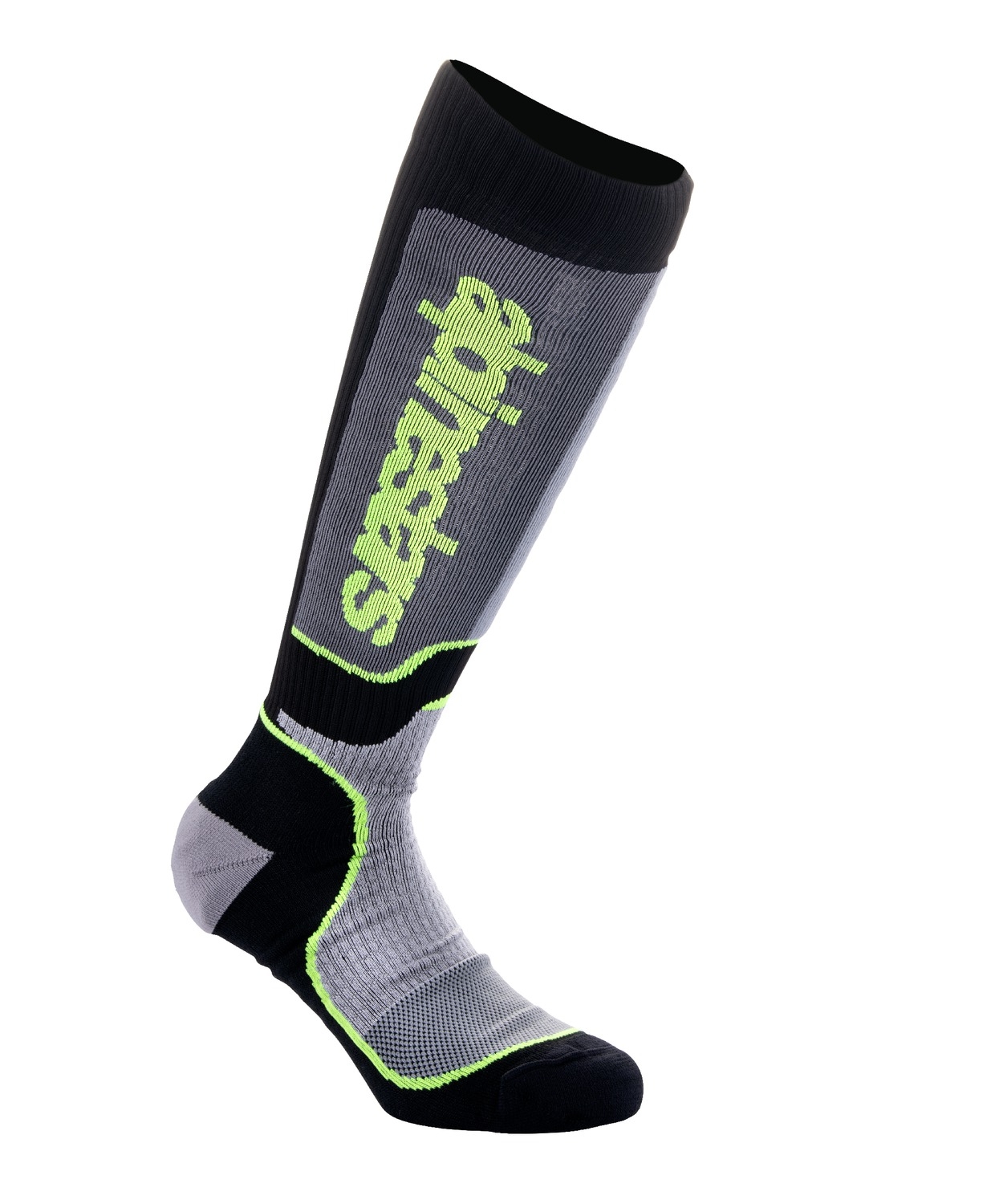 Dětské ponožky Alpinestars MX Plus černo-šedo-fluo žluté