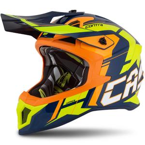 Motokrosová helma Cassida Cross Pro 2 Contra fluo žluto-oranžovo-modrá