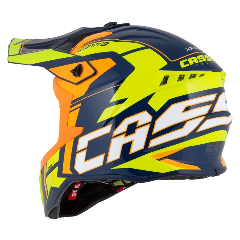 Motokrosová helma Cassida Cross Pro 2 Contra fluo žluto-oranžovo-modrá