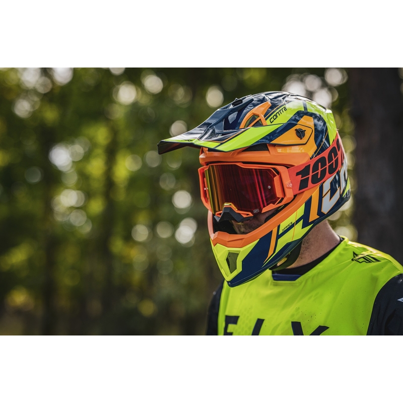 Motokrosová helma Cassida Cross Pro 2 Contra fluo žluto-oranžovo-modrá