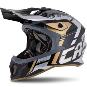 Motokrosová helma Cassida Cross Pro 2 Contra zlatá perleťovo-šedo-černá