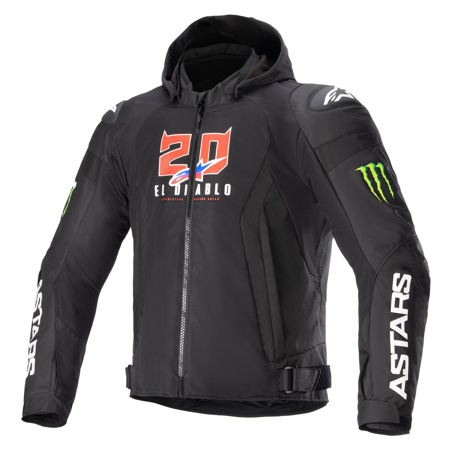 Bunda na motorku Alpinestars Zaca Air Monster FQ20 černo-červeno-modro-bílo-zelená Velikost: XL