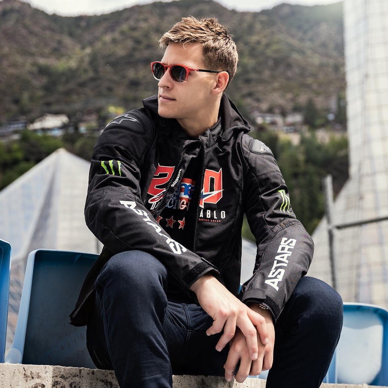 Bunda na motorku Alpinestars Zaca Air Monster FQ20 černo-červeno-modro-bílo-zelená