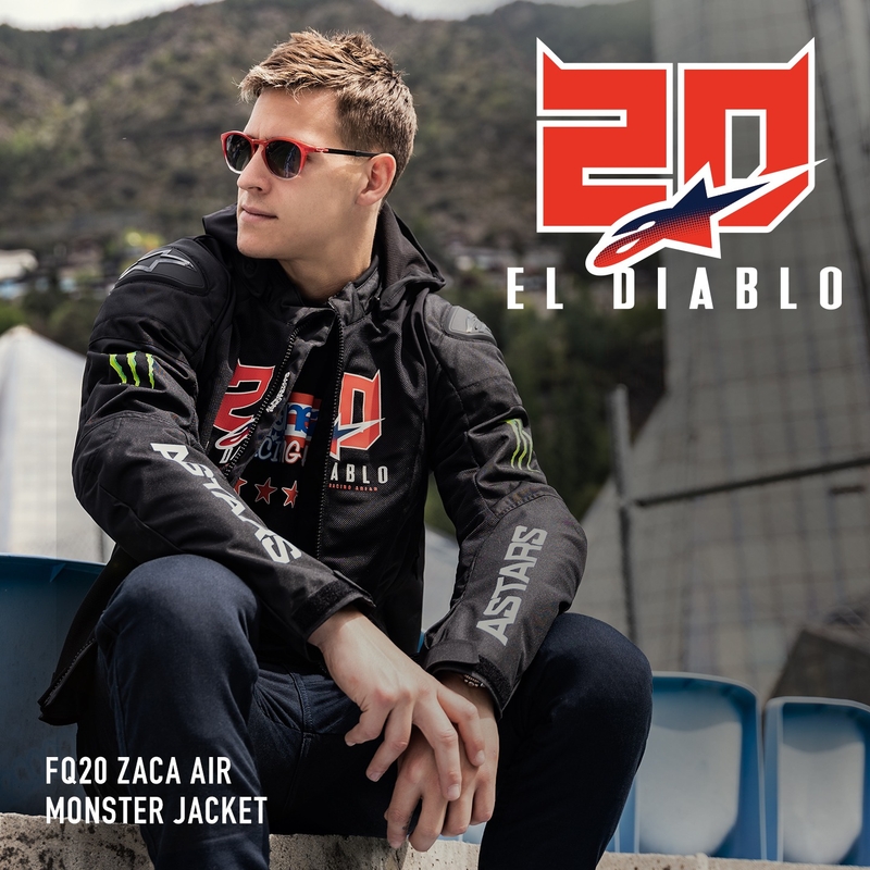 Bunda na motorku Alpinestars Zaca Air Monster FQ20 černo-červeno-modro-bílo-zelená
