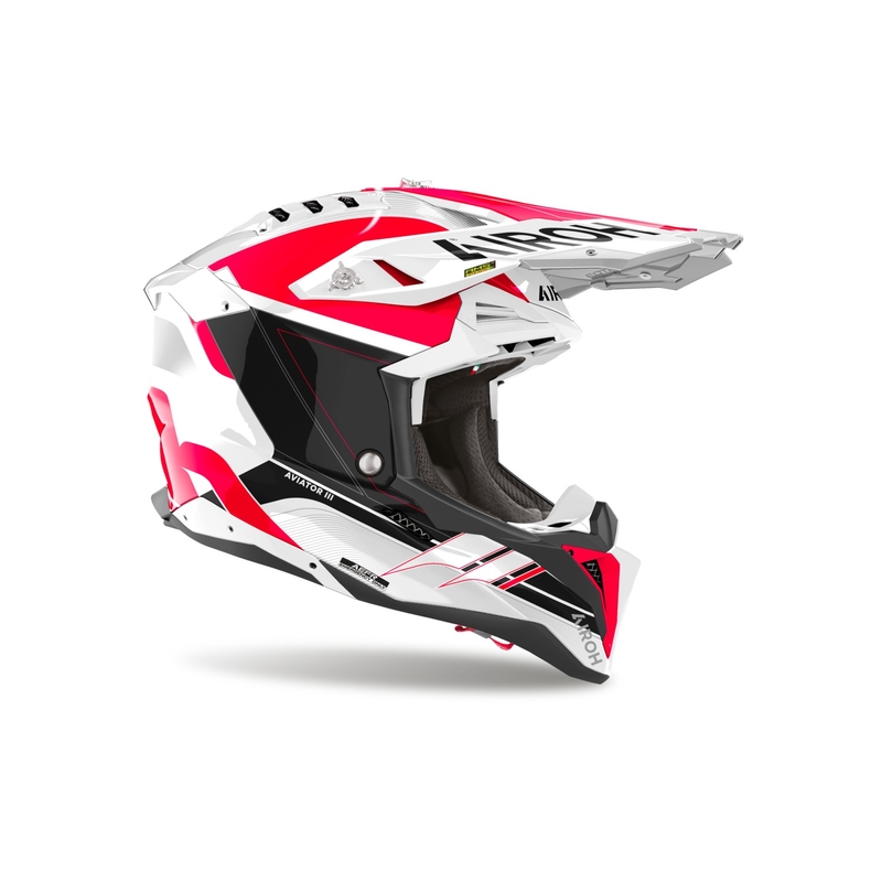 Motokrosová helma Airoh Aviator 3 Saber lesklá červená