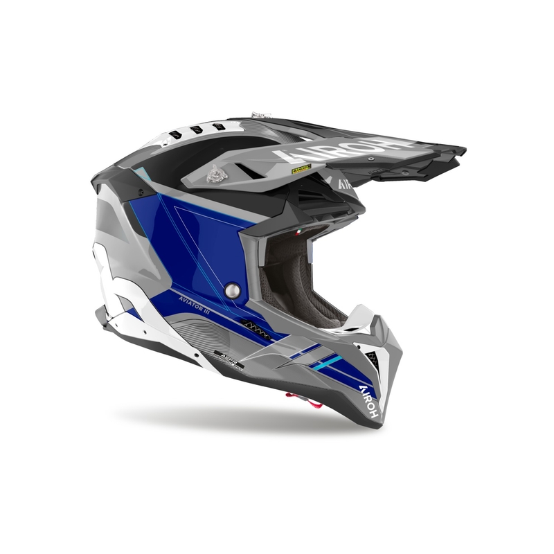Motokrosová helma Airoh Aviator 3 Saber lesklá modrá