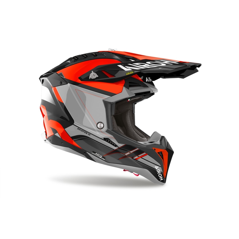 Motokrosová helma Airoh Aviator 3 Saber lesklá oranžová