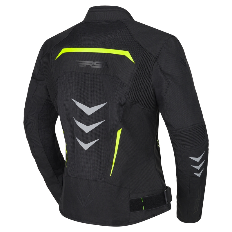 Dámská bunda na motorku RSA Runway černo-fluo žlutá