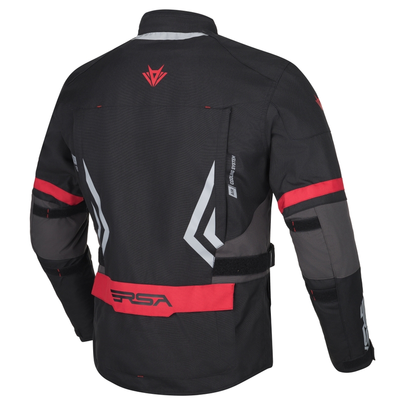 Bunda na motorku RSA Storm černo-šedo-červená