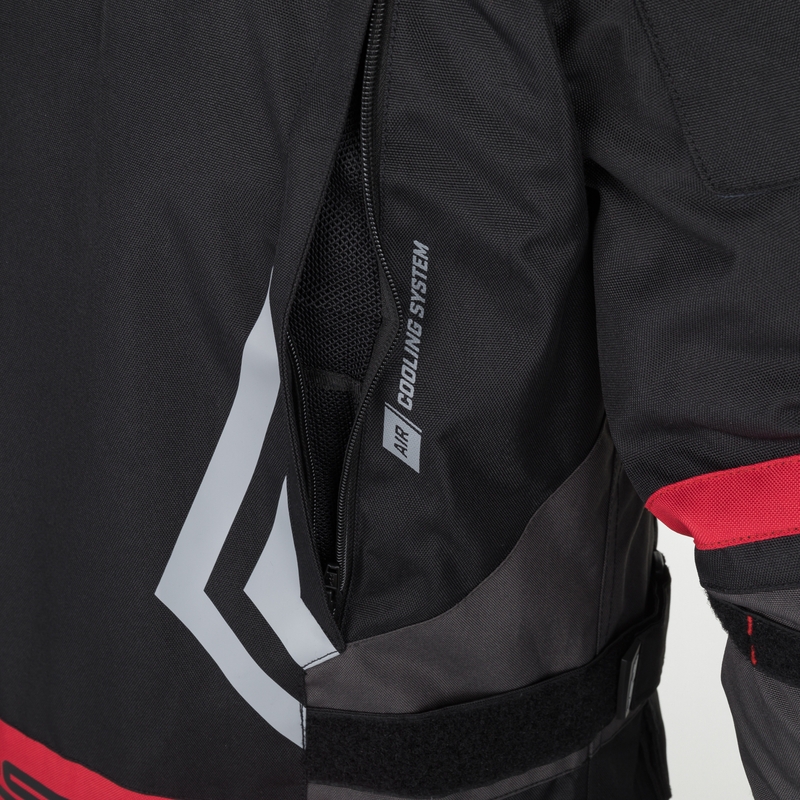 Bunda na motorku RSA Storm černo-šedo-červená