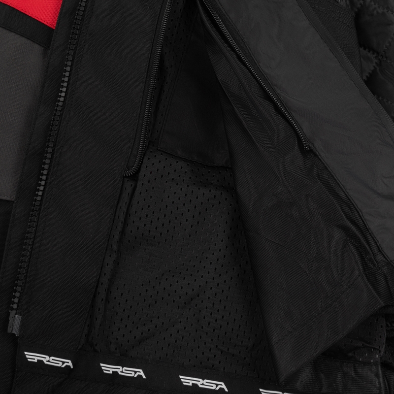 Bunda na motorku RSA Storm černo-šedo-červená