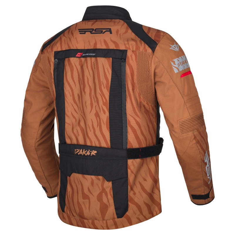 Bunda na motorku RSA Dakar 2 pískovo-černo-červená