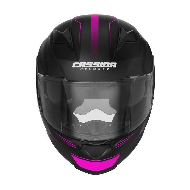 Přilba na motorku Cassida Apex Fusion černo-růžovo-bílá