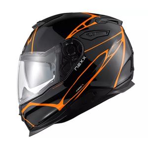 Integrální helma na motorku Nexx Y.100 B-SIDE černo-oranžová