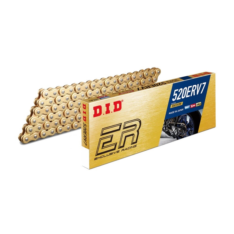 Street závodní řetěz D.I.D Chain 520ERV7 1920 článků Zlatá/Zlatá