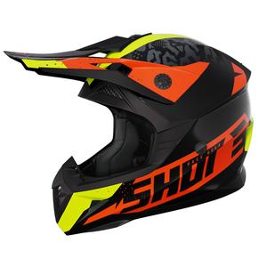 Dětská motokrosová helma Shot Pulse Airfit lesklá černo-fluo žluto-oranžová