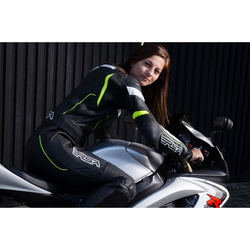 Dámská kombinéza RSA Speedway černo-bílo-fluo žlutá výprodej